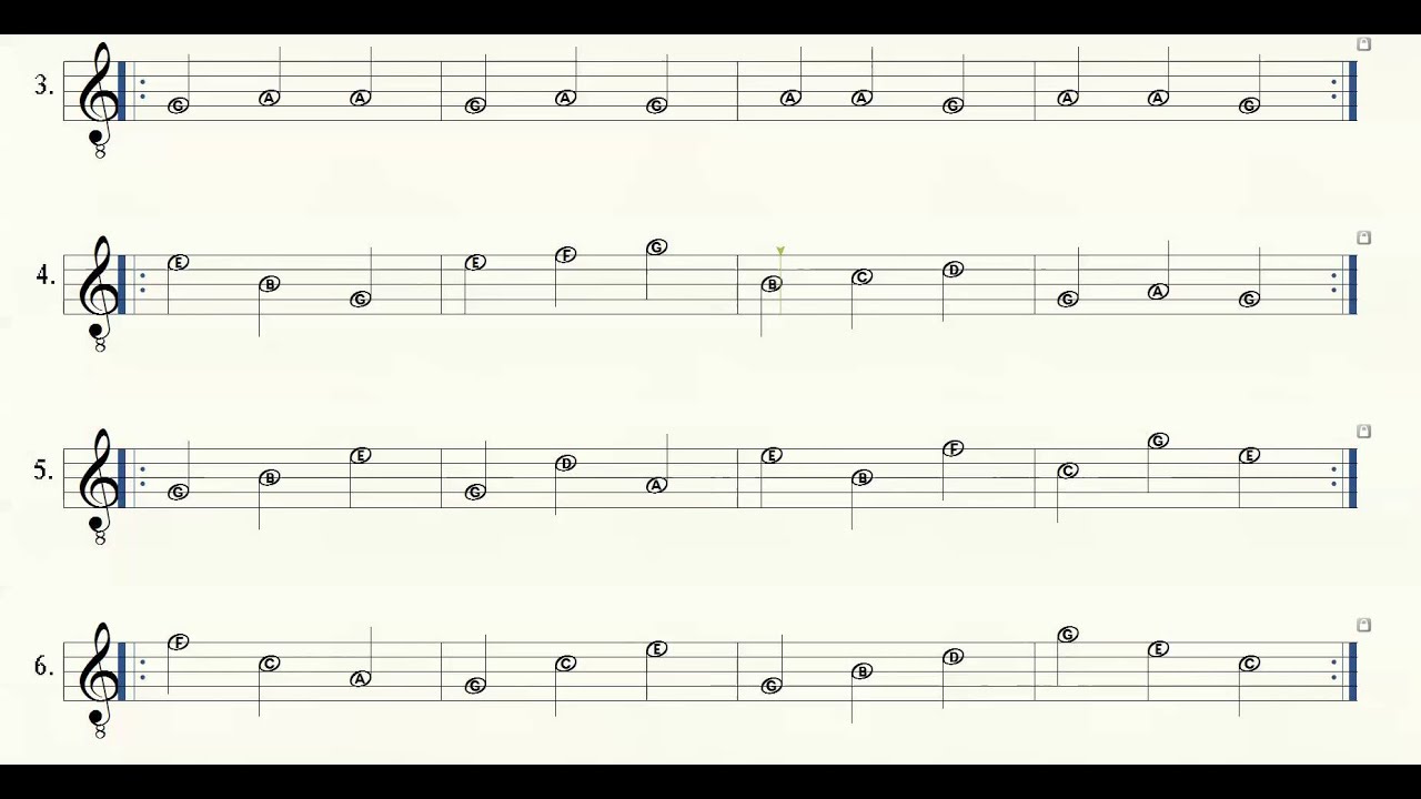 Guitar Reading - Learn to Read Guitar Notes - Strings 1 2 3 - YouTube