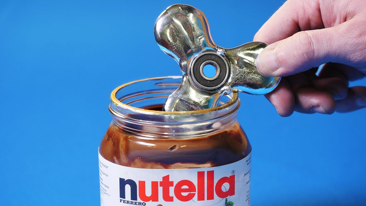 EXPERIMENT Fidget Spinner VS Nutella - YouTube