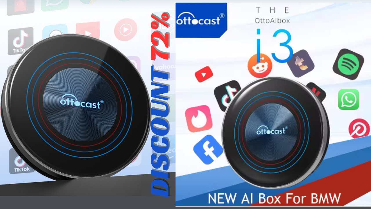 OTTOCAST i3 Carplay Ai Box Wireless CarPlay Adapter Android 13 QCM