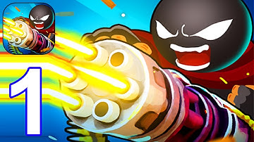 Stick Gunner (Early Access) - Gameplay Walkthrough Part 1 Level 1 - 15 (Android, iOS)