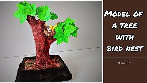 How to make bird nest in a tree/Tree Model/Artificial Tree Making/Model of a Tree/Paper Tree