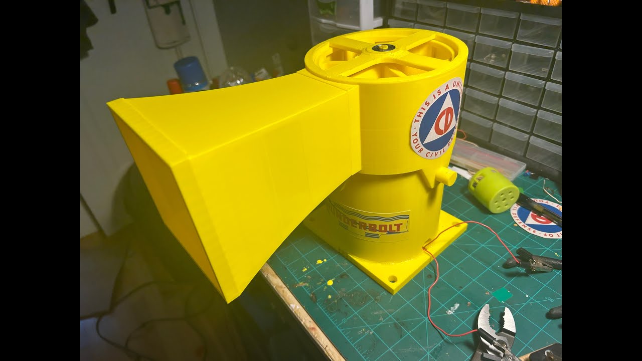 My mini 3d printed Thunder Bolt siren. (Files available!)