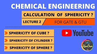 Calculation of Sphericity | Sphericity of Cube | Sphericity of Cylinder | Sphericity of Sphere |