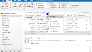 Display the column To next to the column From in your Inbox and apply ascending sorting.