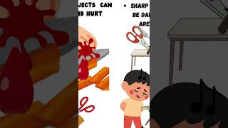 "Sharp Object Safety: Teaching Kids"#youtubeshorts #shorts  #safetyrulesforkids