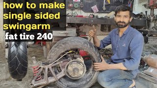 How to Make Motorcycle single sided swingarm  with fat tire| Kawasaki zx6r swingarm modification