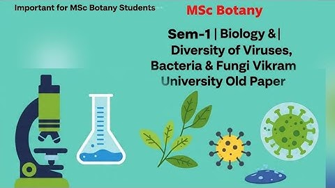 Biology aMSc Botany Sem-1 | Biology & Diversity of Viruses, Bacteria & Fungi | Vikram Uni. Old Paper