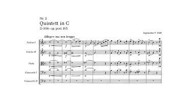 Schubert: String Quintet in C major, D 956, Op. 163 (with Score)