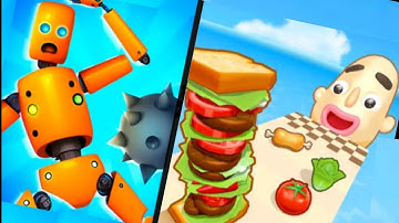 Sandwich Runner vs Ragdoll Break – walkthrough Funniest ASMR All levels Gameplay (Android & iOS)