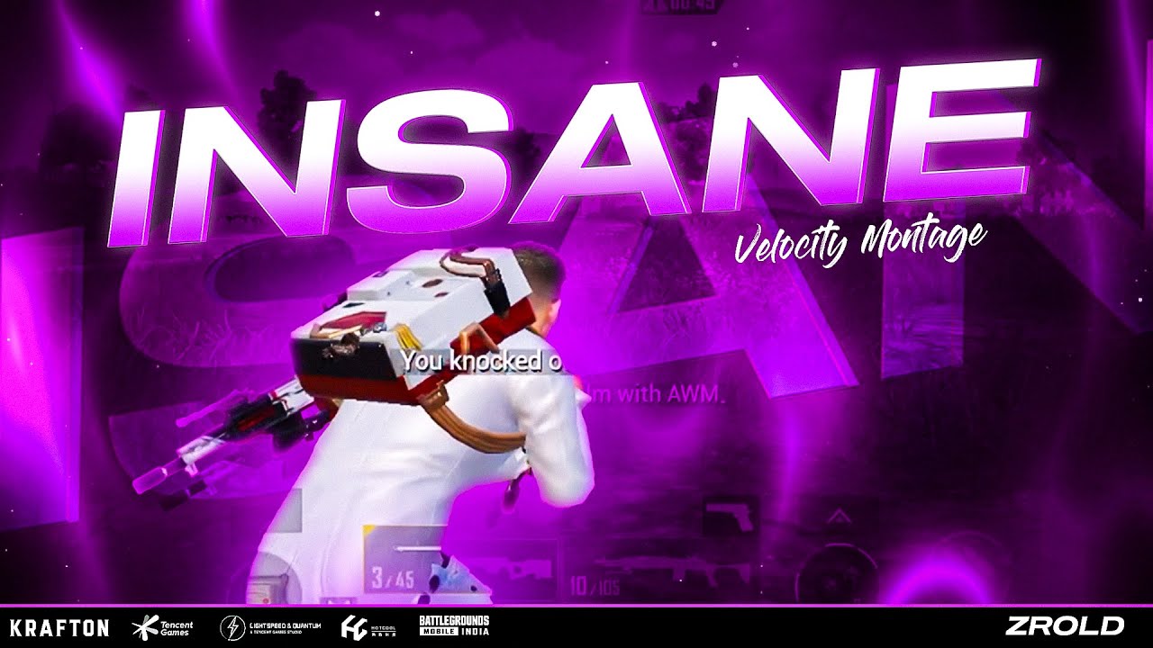 Insane AP Dhillon | Best 3D PUBG / BGMI Velocity Montage | ZROLD