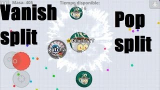 Trying to Pop and Vanish split Agar.io Mobile