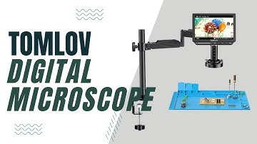 TOMLOV Autofocus 4K Digital Microscope, 8" TM4K-AF Flex Arm HDMI Micro Soldering Microscopes