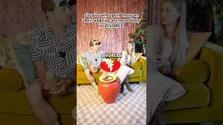 Couples who spent more on their wedding are more likely to get divorced #shorts