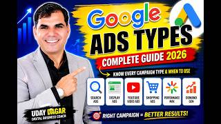 Google Ads Types Explained | Search, Display, Video, Shopping, PMAX & Demand Gen (2026)