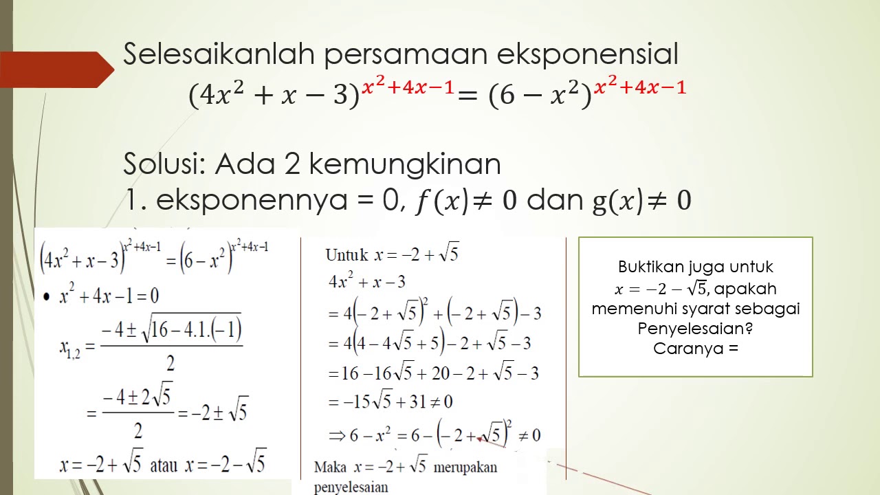 Soal Dan Pembahasan Persamaan Logaritma