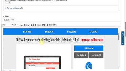 How to create eBay Listing | Template 100% Responsive