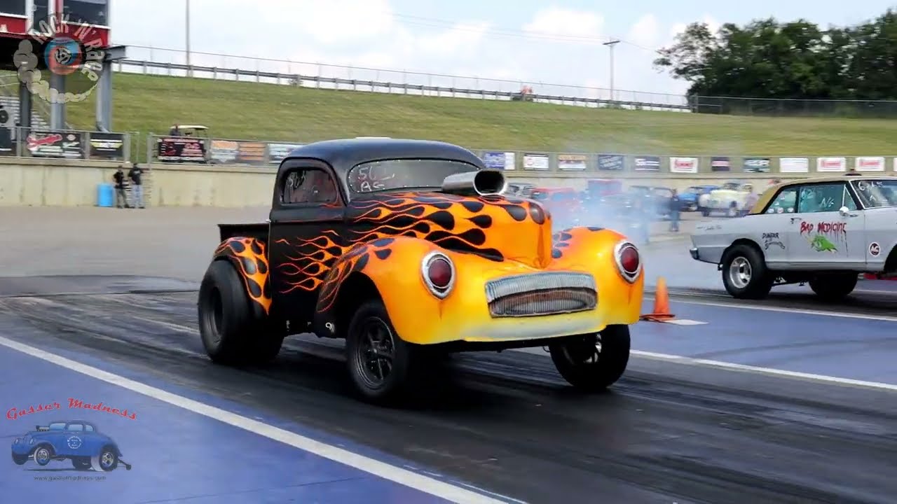 Flamed Willys Pick Up Gasser