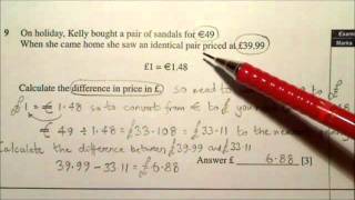 CCEA GCSE Maths Foundation JUNE 2007 MF N5 Paper 2 Q7 to Q12