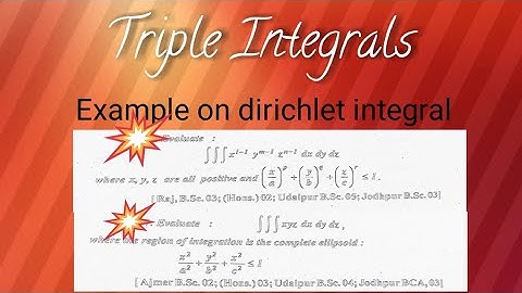 Example on dirichlet integral