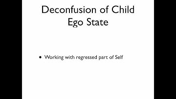 TA concepts Structural Pathology-Decontamination and the   Deconfusion of the Child ego state