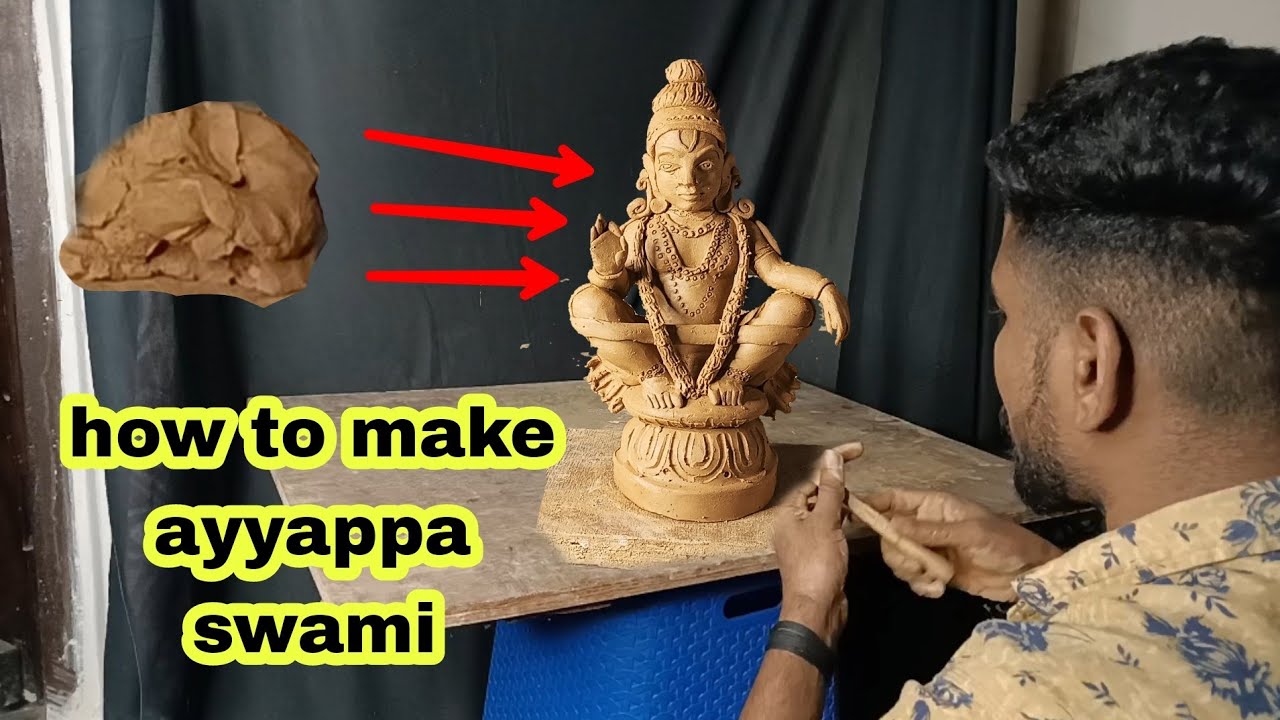 how to make Swami ayyappa  || ayyappa swamy pooje video | Swamy ayyappa Clay | happy