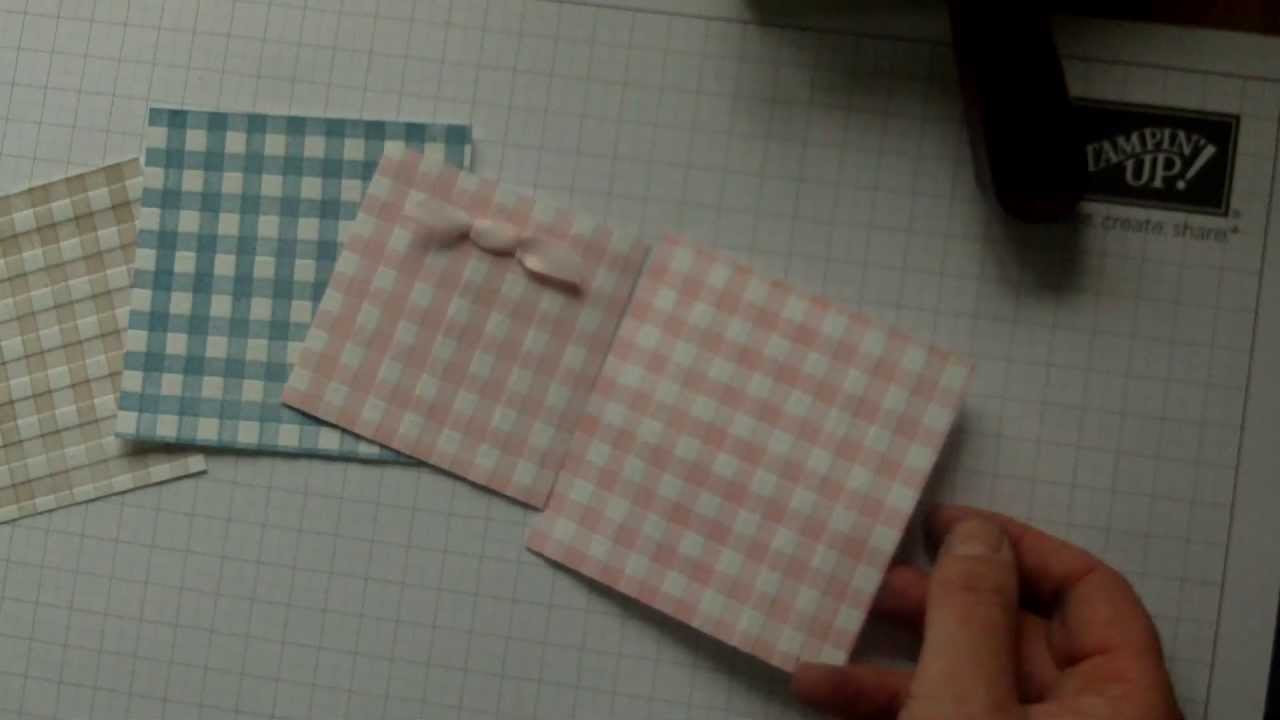 Stampin' Up! Gingham Effect using an embossing folder