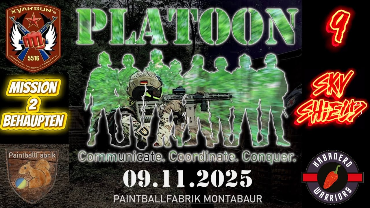 Platoon 9 - Teil 2/3 - Behaupten / BLUFOR FT3 / 09.11.2025 / Paintballfabrik Montabaur / Magfed