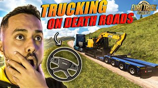 TRUCK DRIVING ON DEATH ROADS WITH REAL TRUCK WHEEL - HIGHLIGHTS screenshot 3