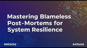 Post-Mortem Process: How Teams Learn from Failures & Mistakes | SD Roadmap #systemdesign #roadmap