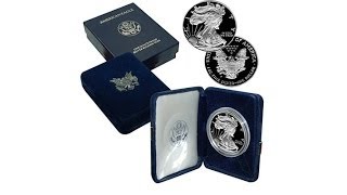 Match Highlights 2000 PMint Proof Silver Eagle Dollar Coin