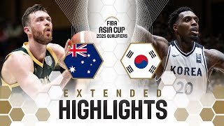 Australia  vs Korea  | Extended Highlights | FIBA Asia Cup 2025 Qualifiers