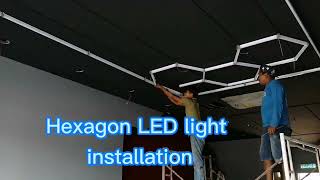 Hexagon LED light installation | Interior Renovation [ Home & Shop ] CCT RENOVATION DAILY TIPS screenshot 5