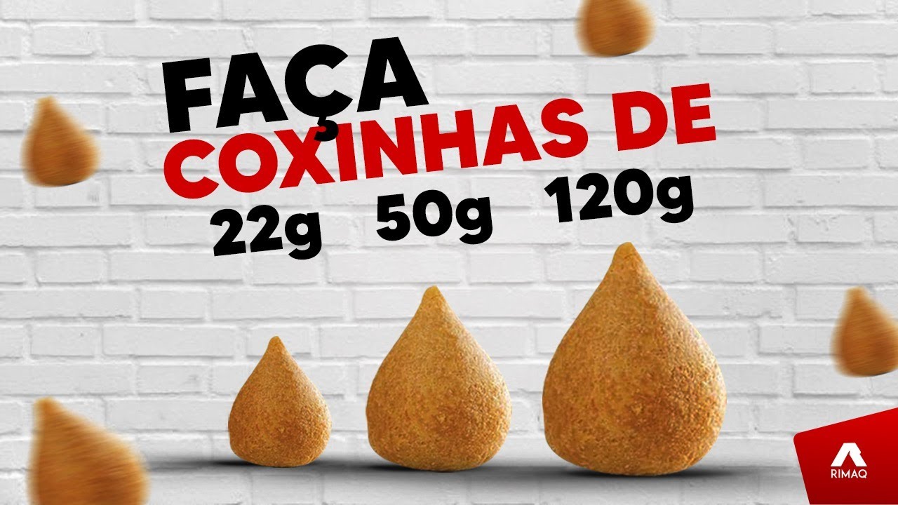Como fazer coxinhas de 22g, 50g e 120g! | Máquina de Fazer Salgados e Doces RIMAQ