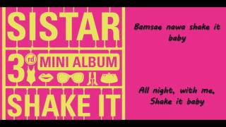 Sistar Shake It Lyrics Romeng