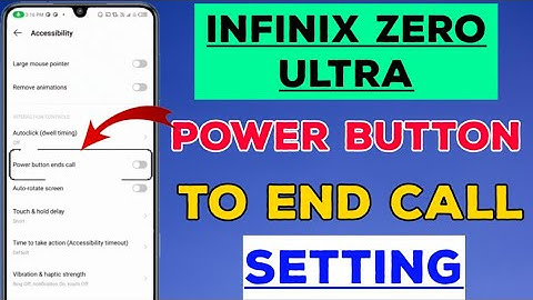 Infinix Zero Ultra me Power button to end call Setting kaise kare | Infinix zero ultra power button