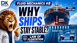 Law of Floatation: Why Ships Float and Stay Stable | Fluid Mechanics #8 | #jee #neet
