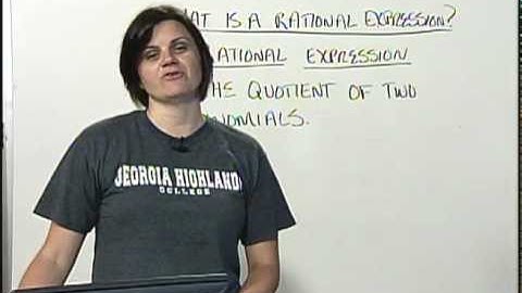 Math 0097 & 0099 Tutorial 33 - What is a rational expression?