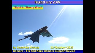 ナイトフューリー ドラゴン型羽ばたき機　NightFury 23iV  158g:  Flight in Strong Wind