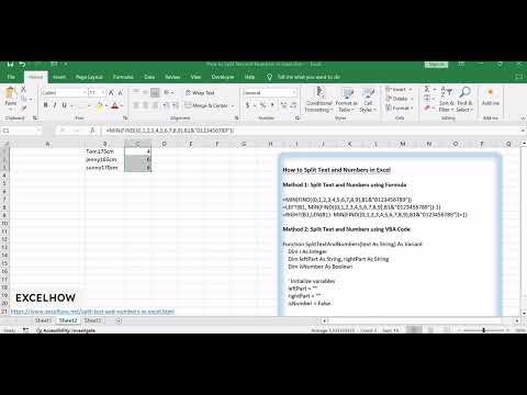 How to Split Text and Numbers in Excel - YouTube