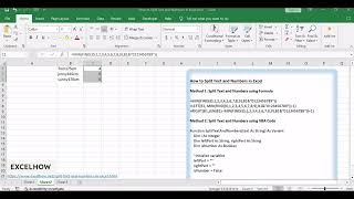 How to Split Text and Numbers in Excel