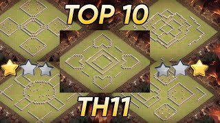 MEJORES BASES DE GUERRA TH11/ ANTI 3 STAR / ANTI 2 STAR + LINK 2022 |CLASH OF CLANS