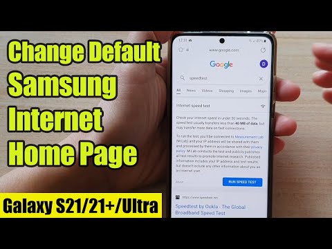 Galaxy S21/Ultra/Plus: How to Change Default Samsung Internet Home Page