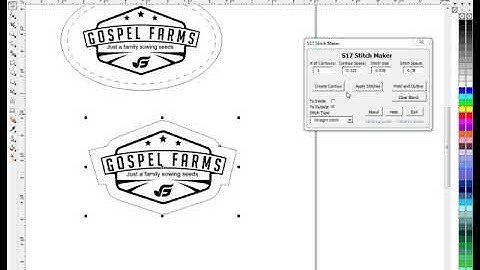 Synergy 17 - Fake Seams in Patches with CorelDraw S17 Stitch Maker Macro - Also for Zig Zag Stitches