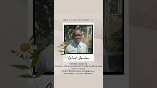 Calvert Jackson | Funeral Announcement #obituariessvg