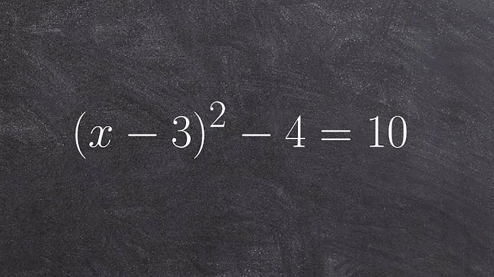 Solving an equation by the square root method- Online Math Tutor