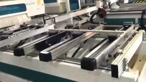 PTP CNC Router machine drilling on 5cm timber