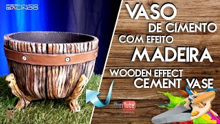 DIY VASO EFEITO MADEIRA - DIY WOODEN EFFECT VASE