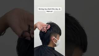 Giving my client the Jay Jo Haircut #shorts #haircut #jayjo #mullet