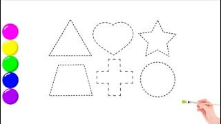 Learn Cute Shape song ,draw for kids, learn new 2D Shape Song, Preschool learning for Toddlers