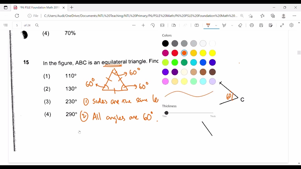 2019 PSLE Foundation Maths Part 2